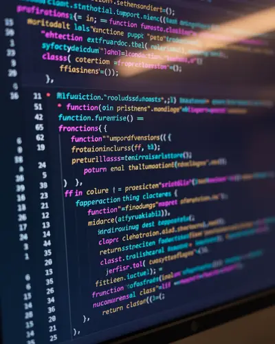 Screen with a code editor