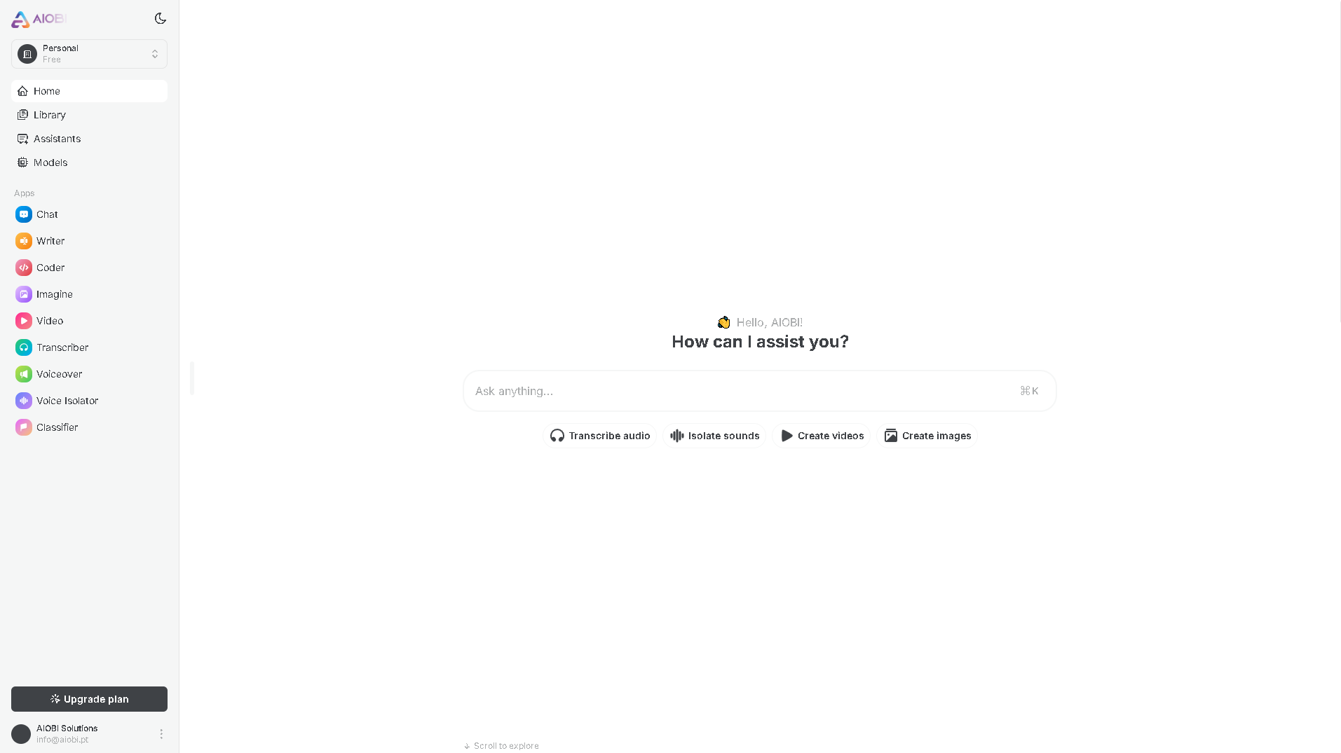 Plataforma AIOBI.AI Screenshot 2