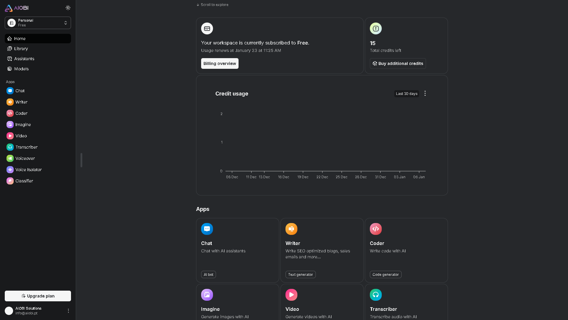 AIOBI.AI Platform Screenshot 3