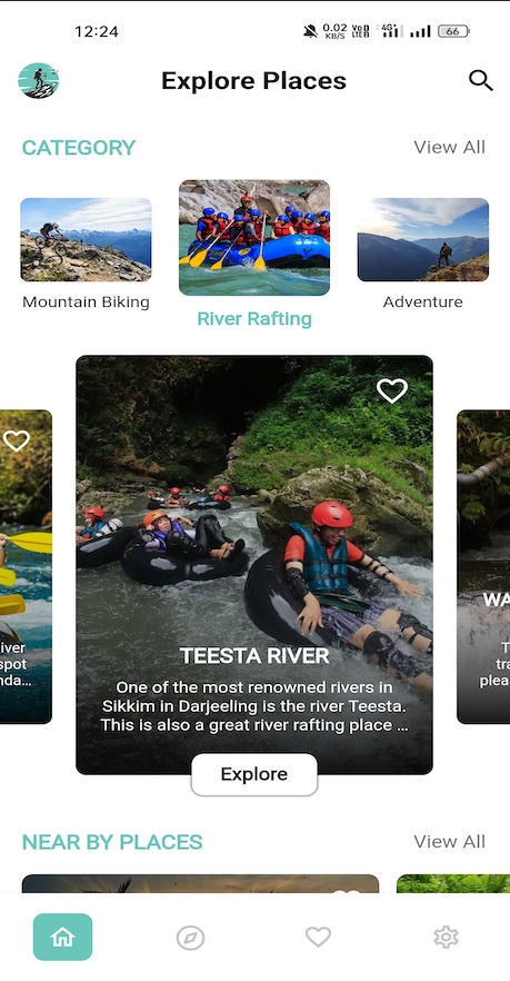 Aplicação Explorar Lugares Screenshot 1