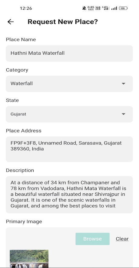 Aplicação Explorar Lugares Screenshot 6