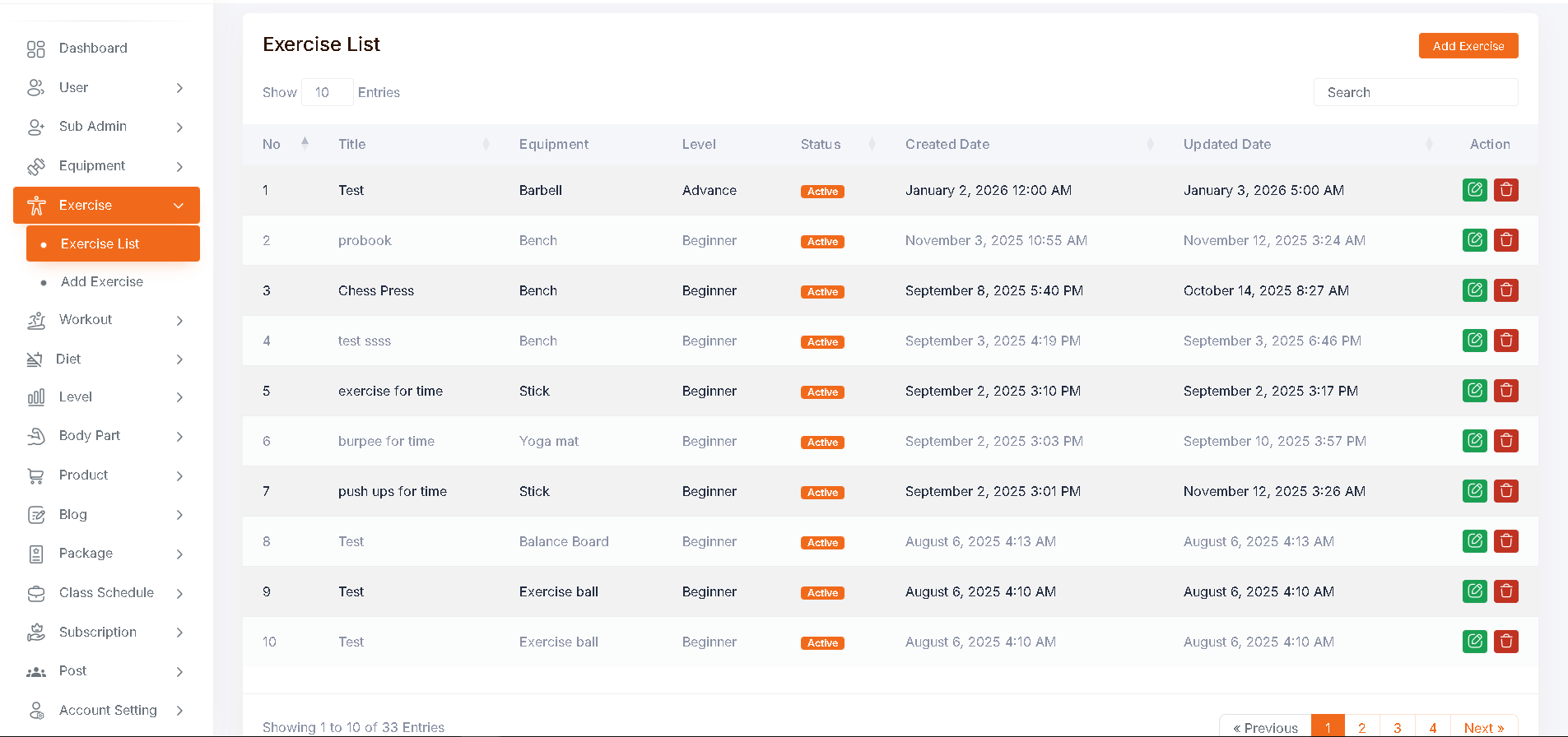 Aplicação Fitness Screenshot 8