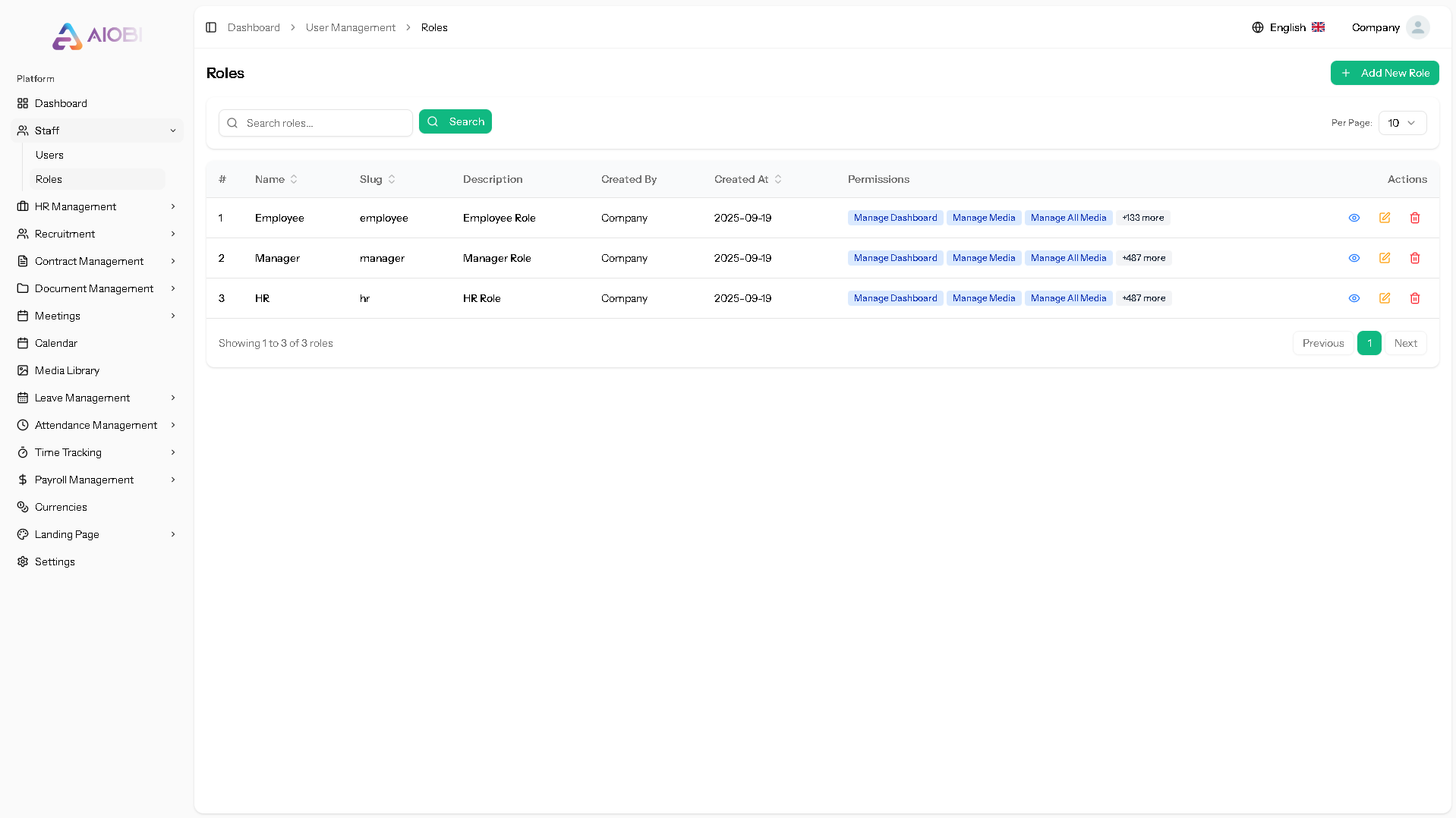 HR Management System Screenshot 4