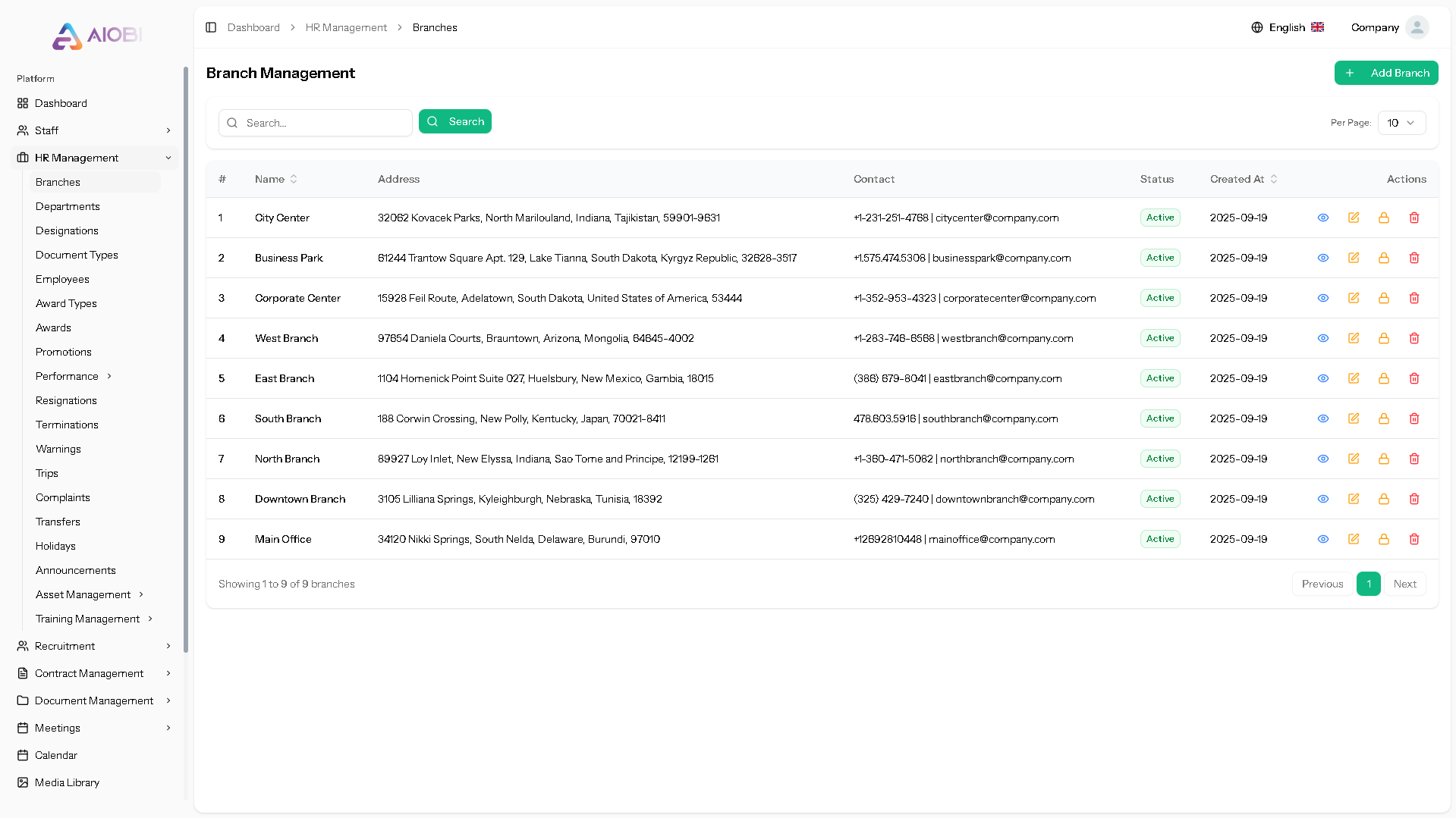 HR Management System Screenshot 5