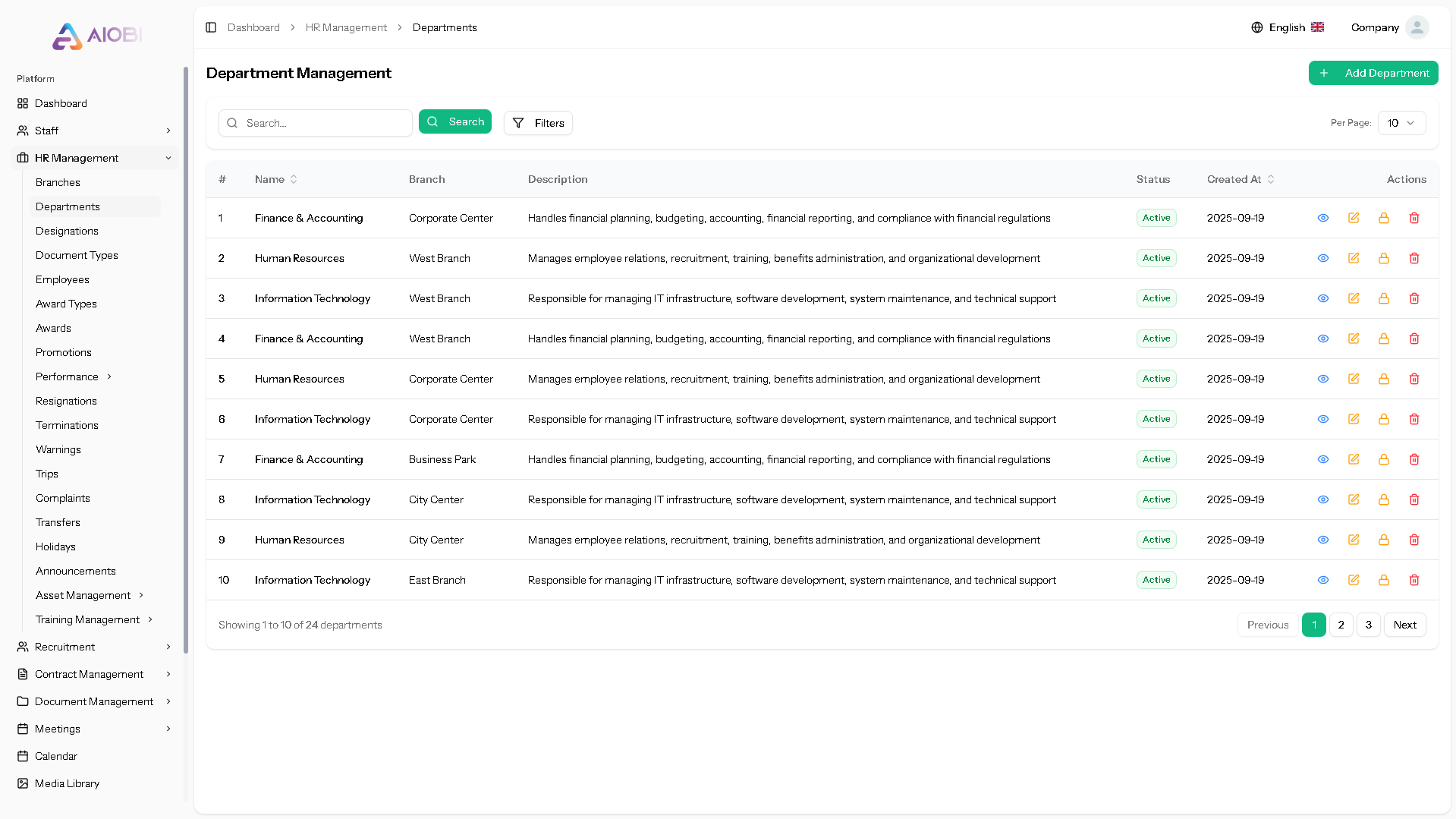 HR Management System Screenshot 6