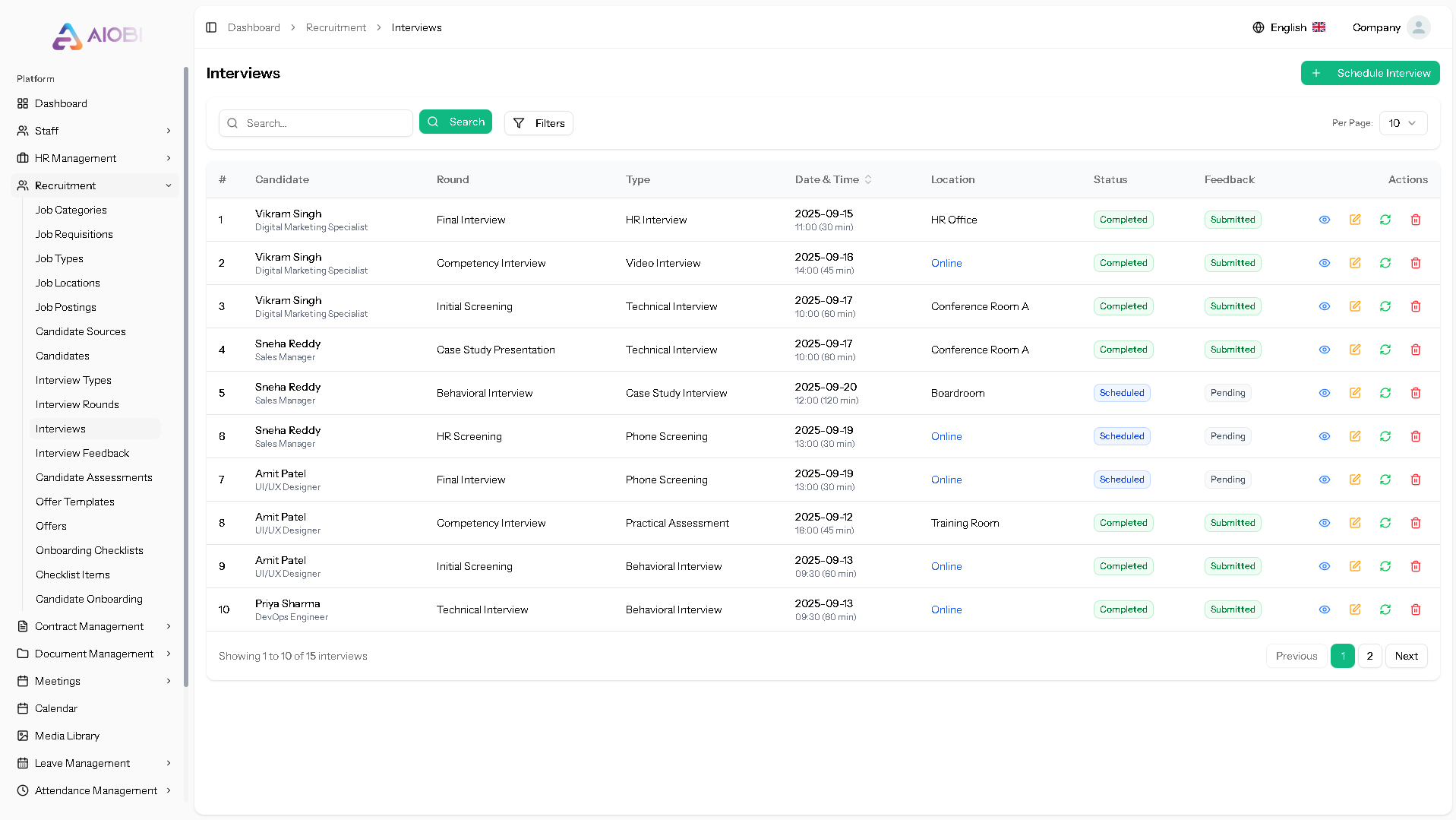 HR Management System Screenshot 9